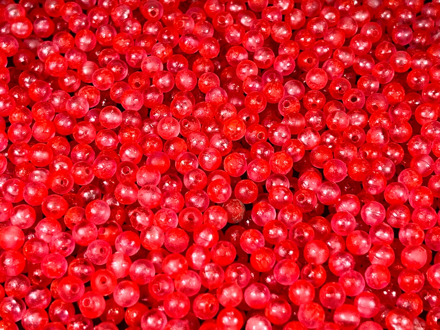 Cherry Freeze UV plastic fishing bead steelhead and salmon