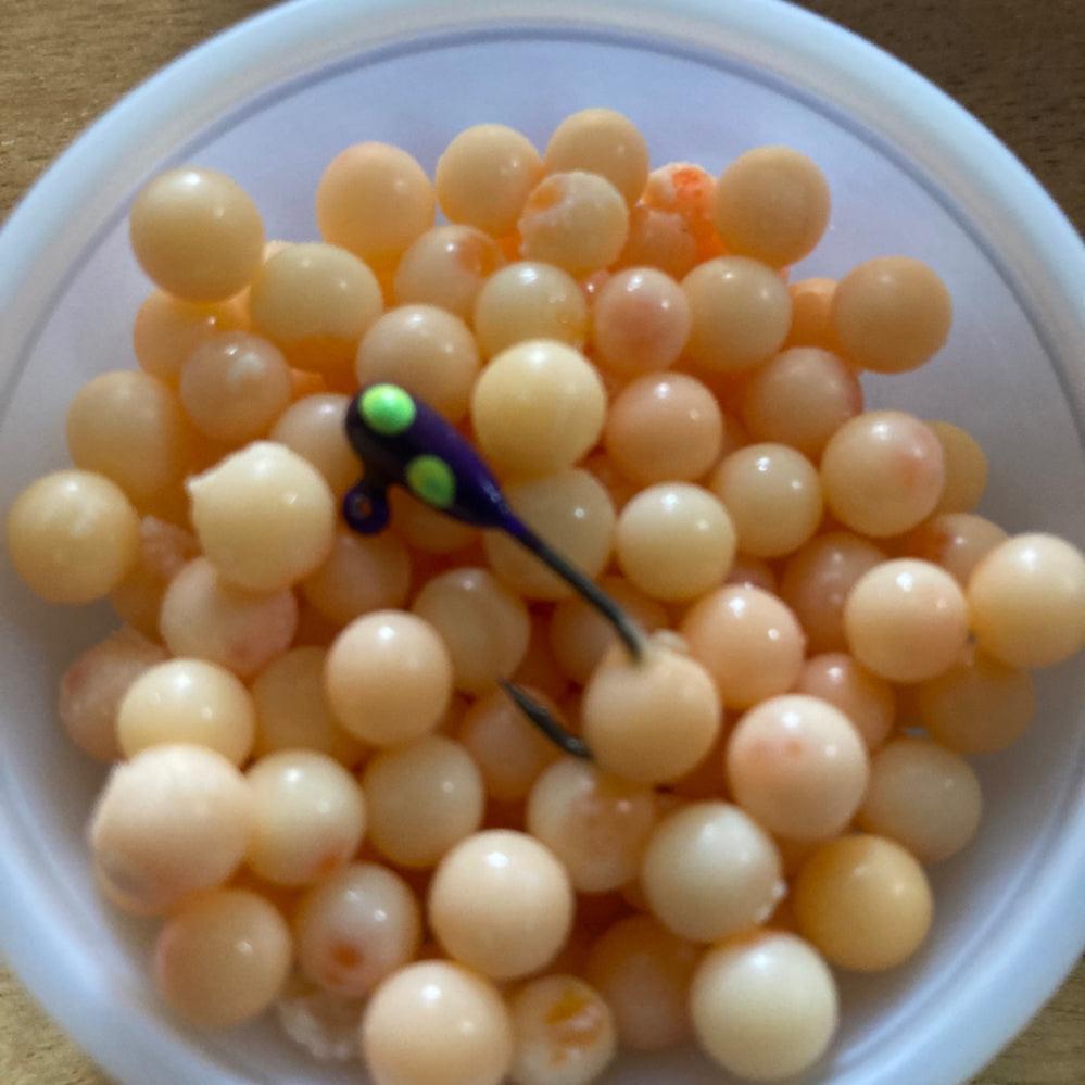 Hookable Loose Cured Single Coho Salmon Eggs 2025 Harvest
