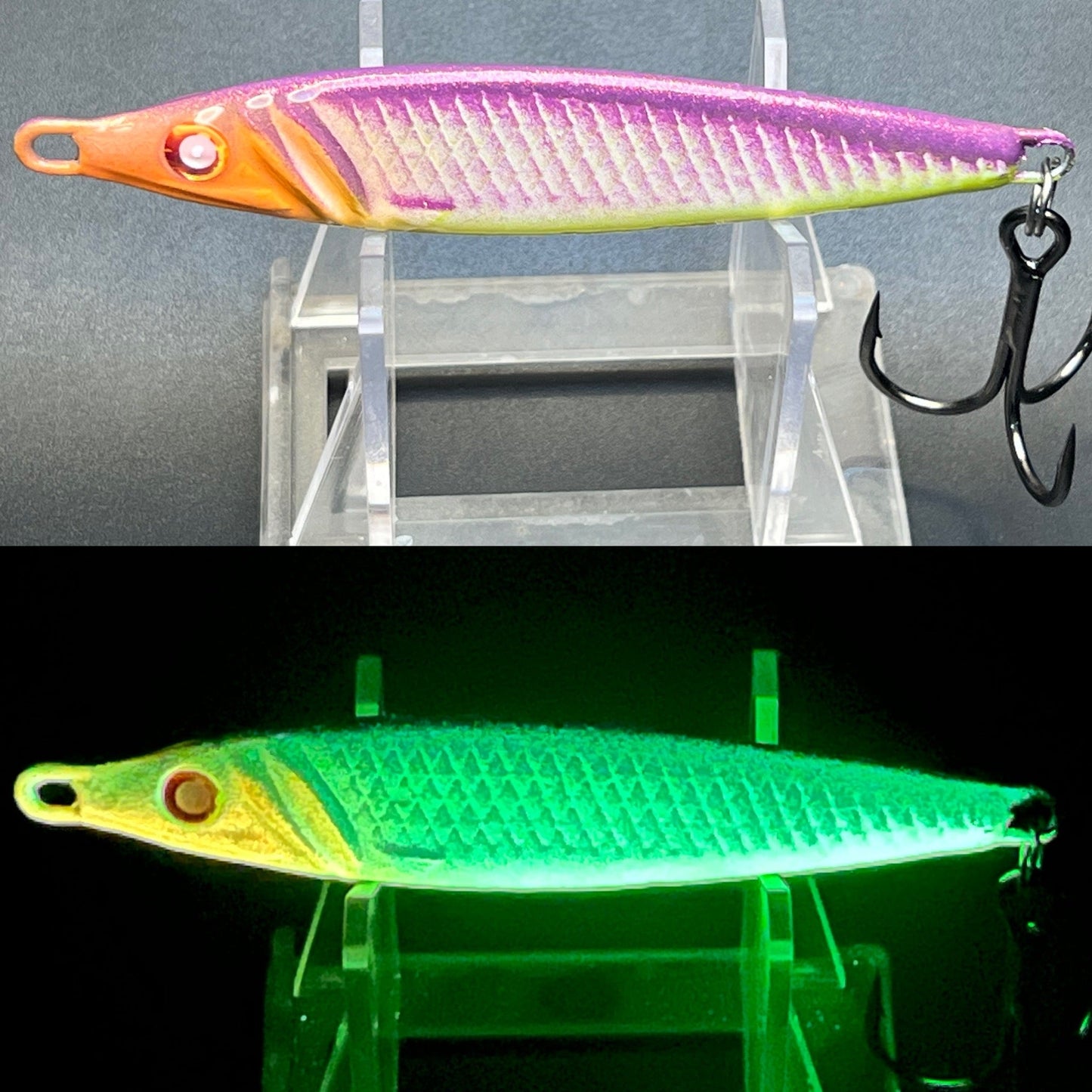 Three Dogfish Night UV Glow 2 oz Jigging Spoon