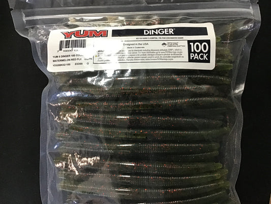WRF Yum Dinger 5” 100pk watermelon / red flake