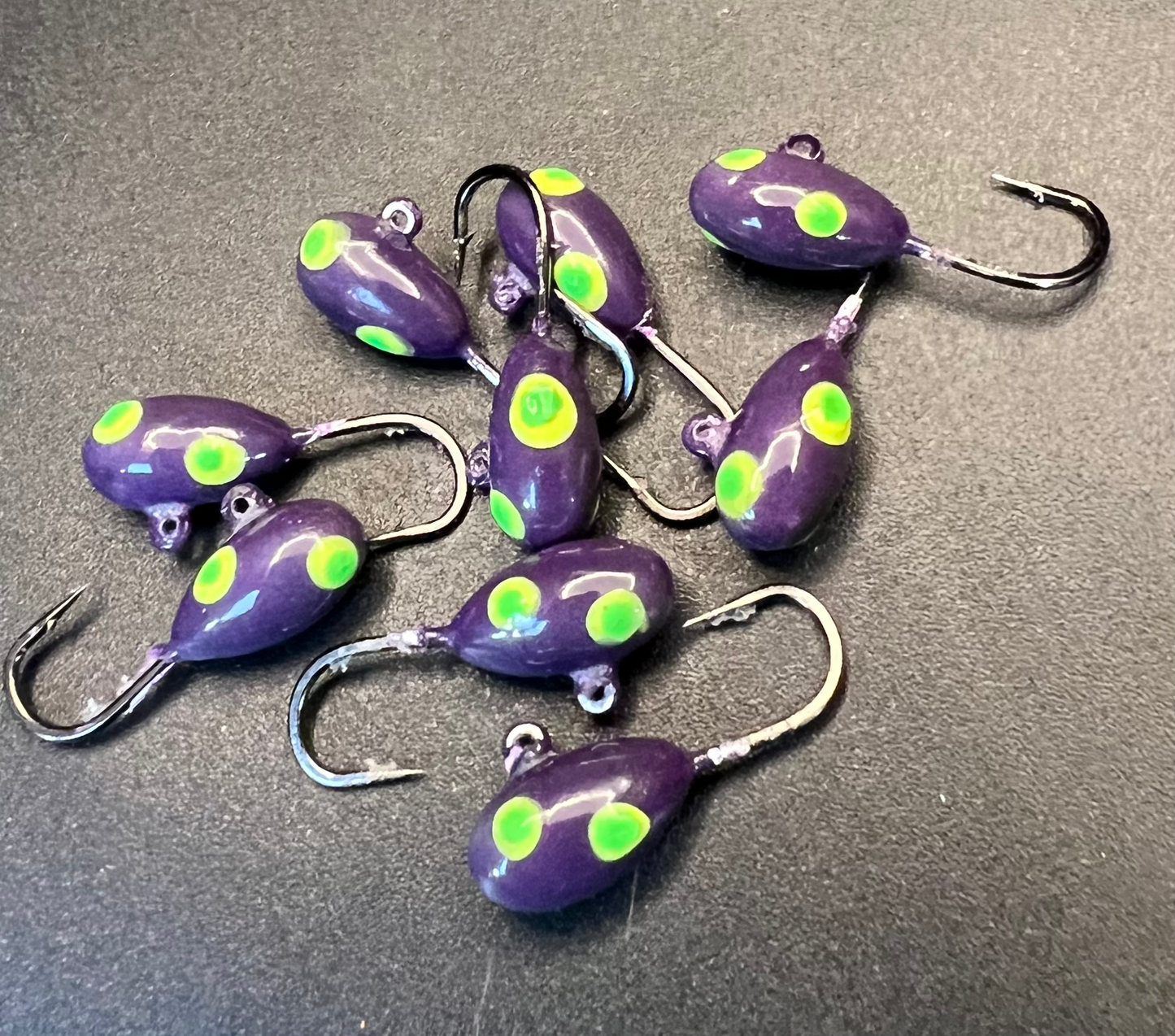 Uranium UV Glow 1/16 Steelhead / Ice Jig #10 3x strong Voodoo hook