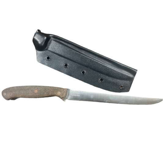 7 inch fillet knife w/ brown grip tech handle