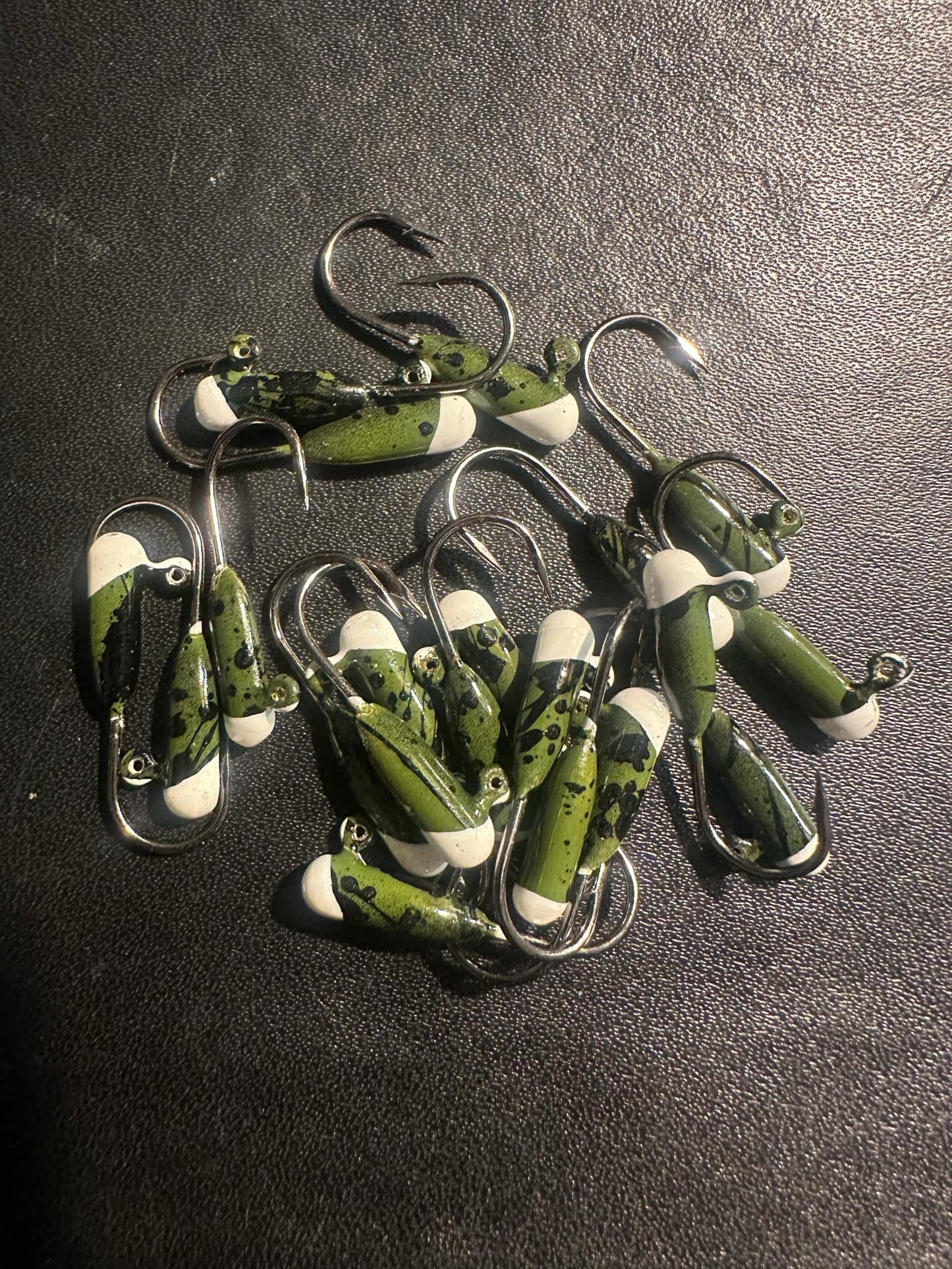 Olive Burger UV Steelhead Tube Jig #4 3X Strong Voodoo Hook 2 Pack