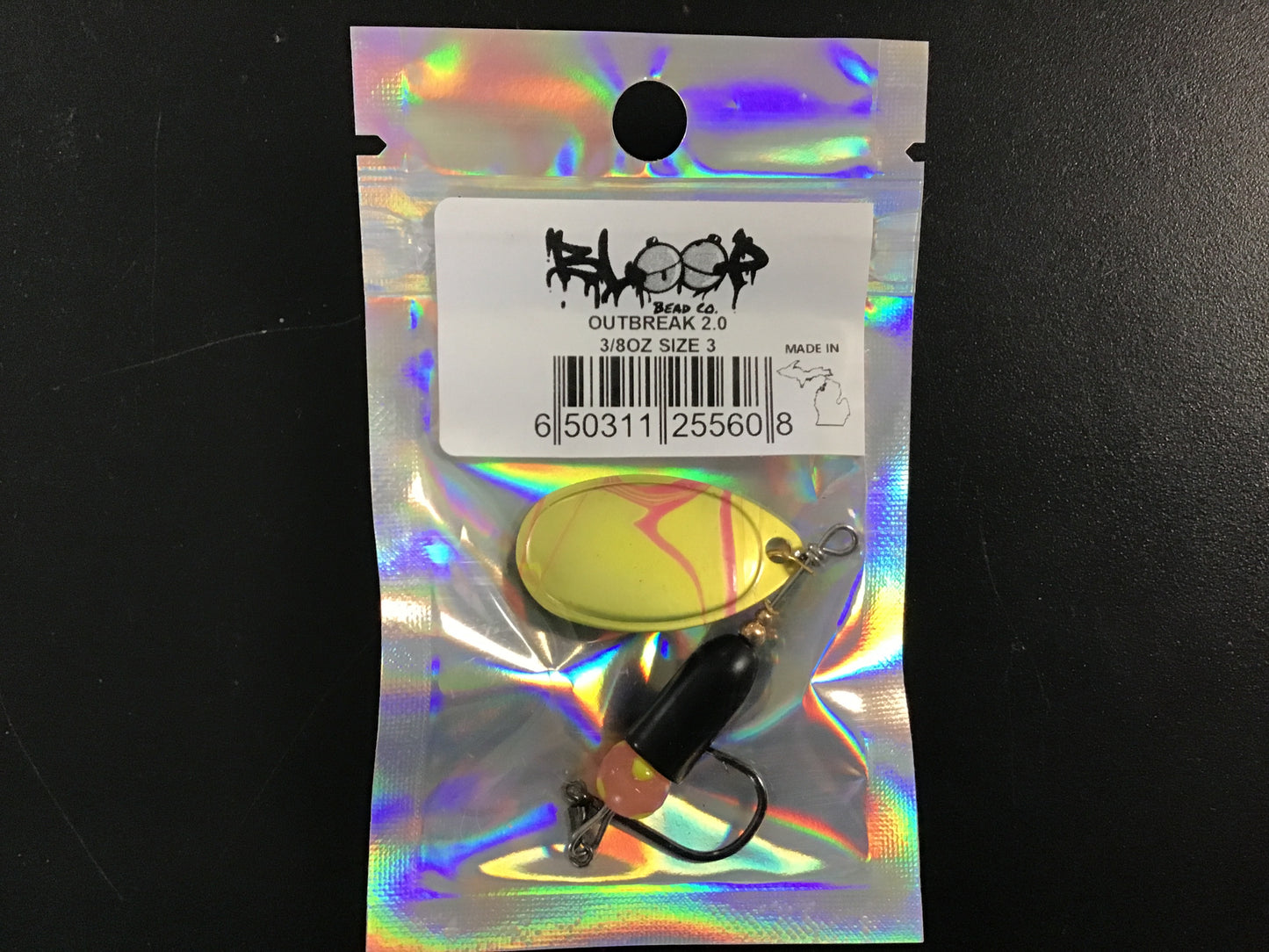 Outbreak 2.0 spinner 3/8 oz Sz3 Bloop Bead Co