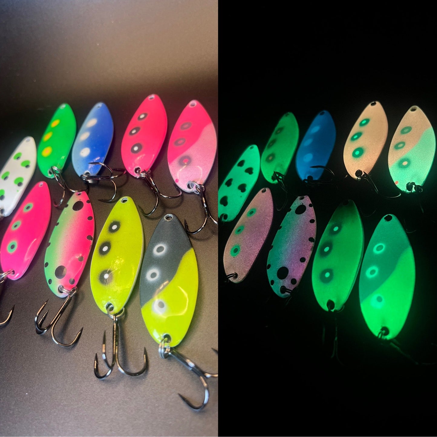 Neptunium Super Glow Little Cletus Casting Spoon
