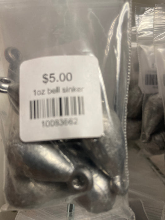 1oz bell sinker