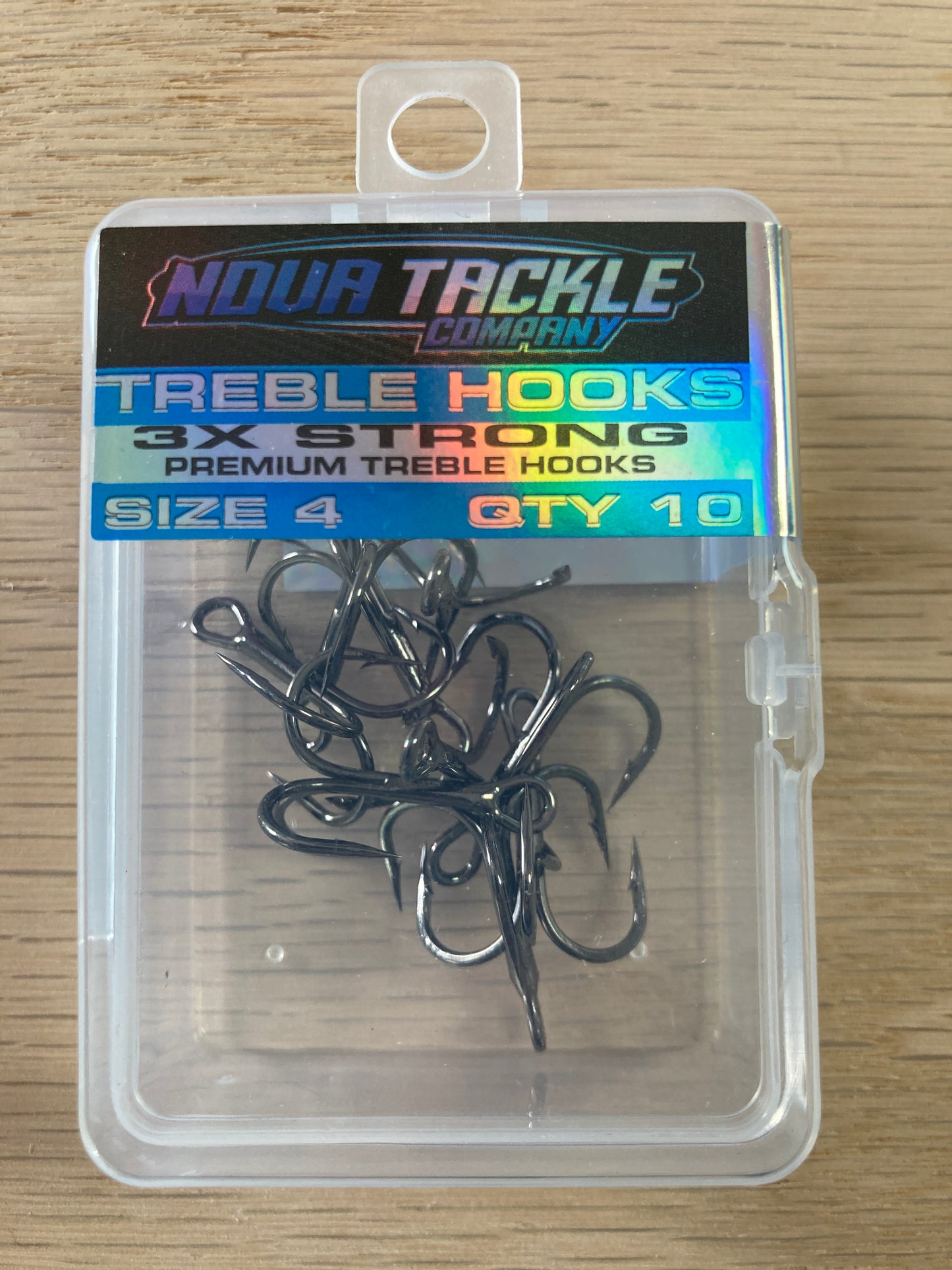4 Treble hooks size 4