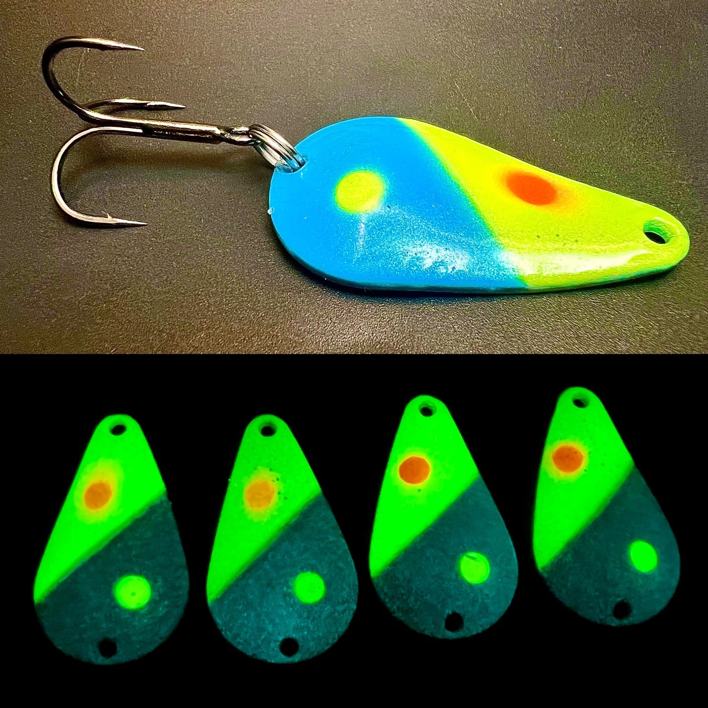 Chernobite UV Super Glow TJ Bobbler Casting Spoon