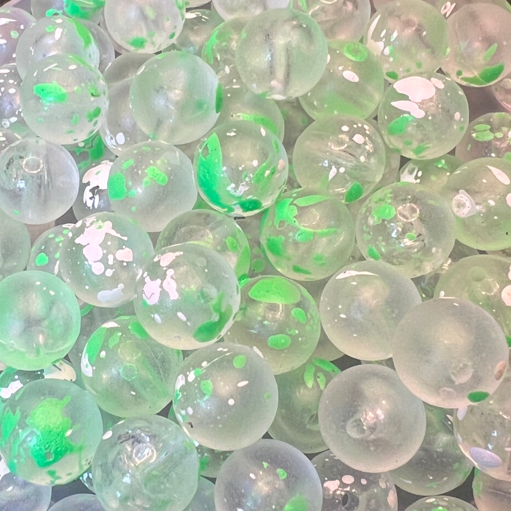 Clear Water Gooseberry UV Glow Plastic Fishing Bead Steelhead & Salmon