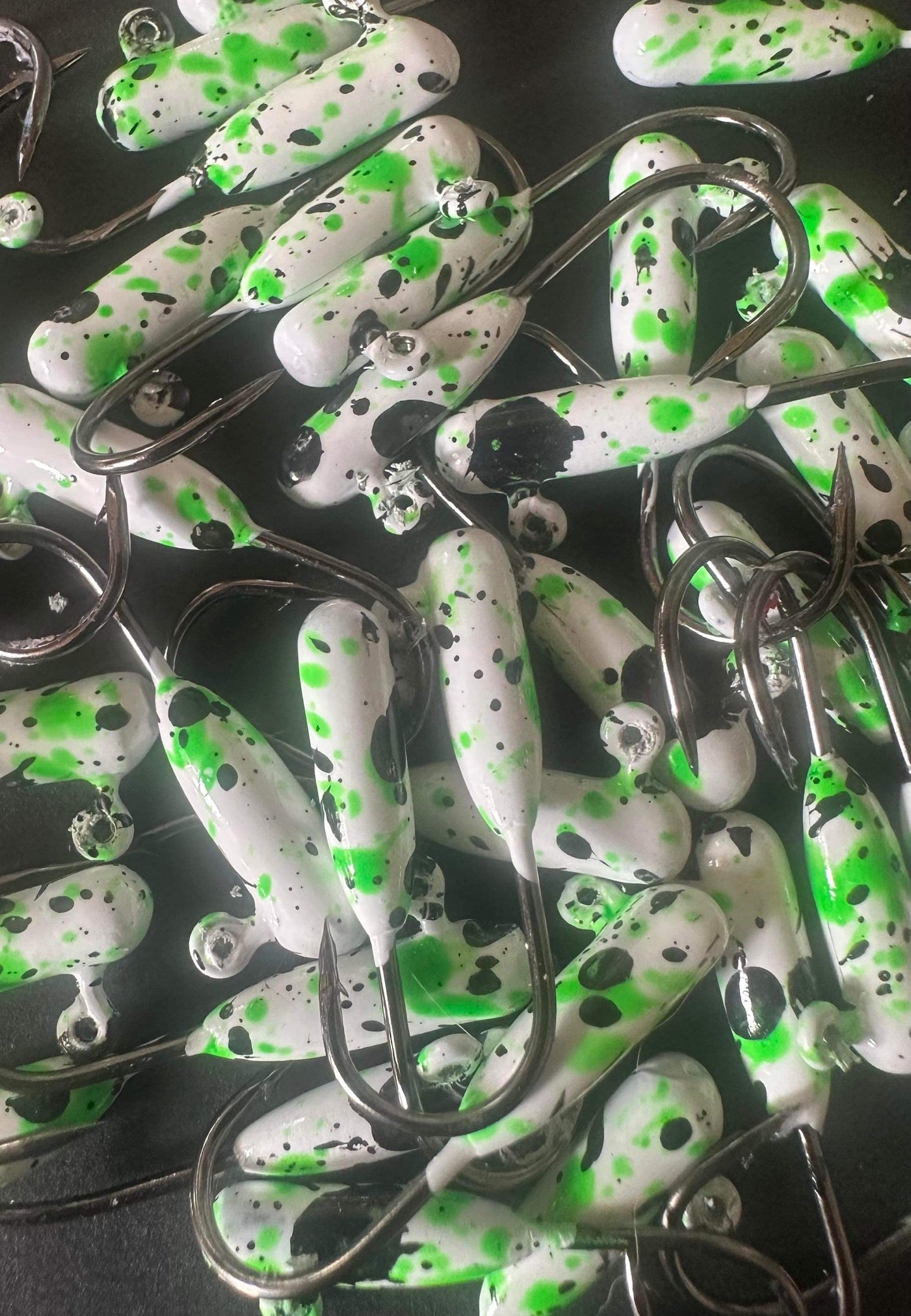 Green Splat UV 1/16oz Steelhead Tube Jig #4 3X Strong Voodoo Hook 2 Pack