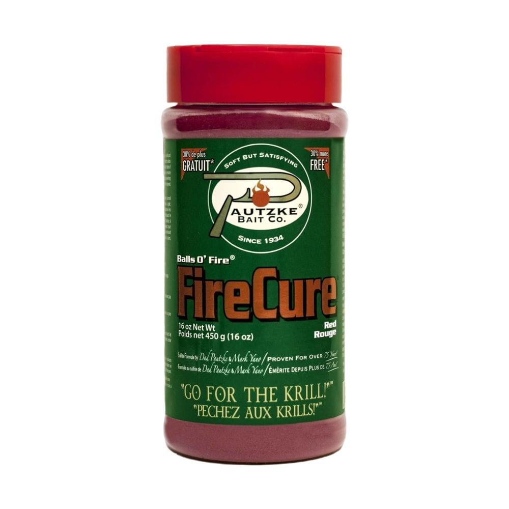 Pautzke fire cure red, official manufacturer photo.