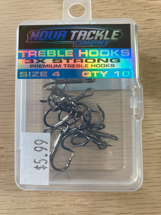 2 Treble hooks size 2
