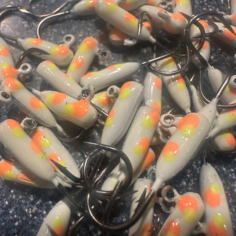 Candy Corn 1/16 oz Tube Jig 3x Strong #4 Voodoo Hook for Salmon & Steelhead 2 Pack