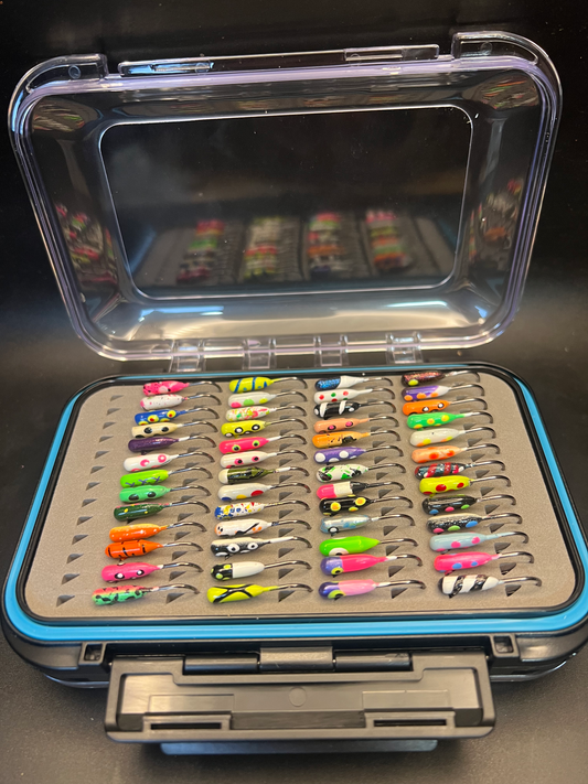 RMA Steelhead Tube Jig Box Double Sided Jig Box 3x  strong Voodoo hooks