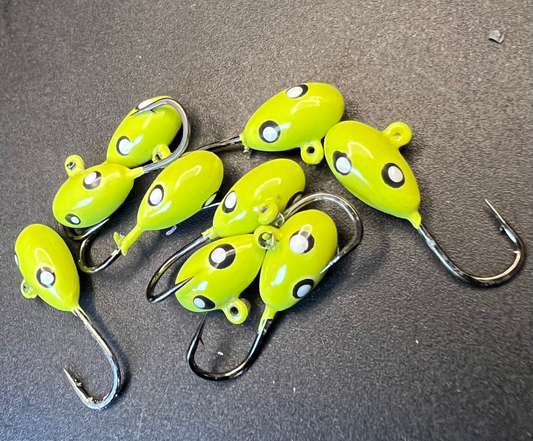 Mutation UV Glow 1/16 Steelhead / Ice Jig #10 3x  strong Voodoo hook