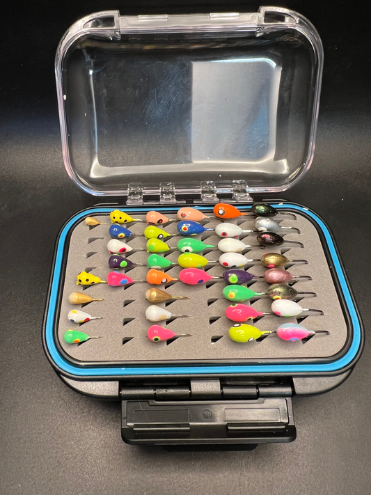 RMA X Northwoods Ice Jig Box Double Sided Jig Box 3x  strong Voodoo hooks