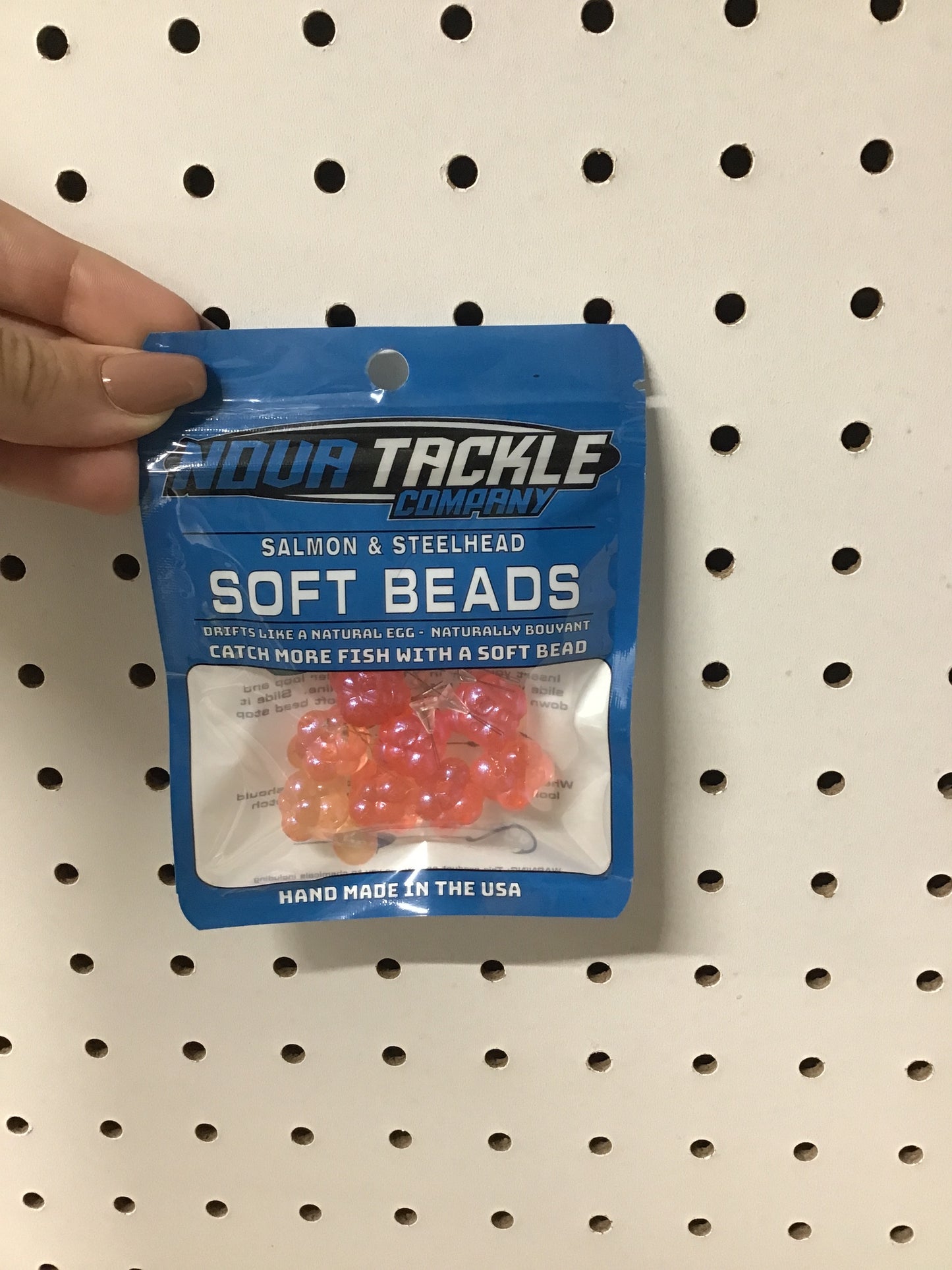 Nova soft bead cluster 17mm Red Flo