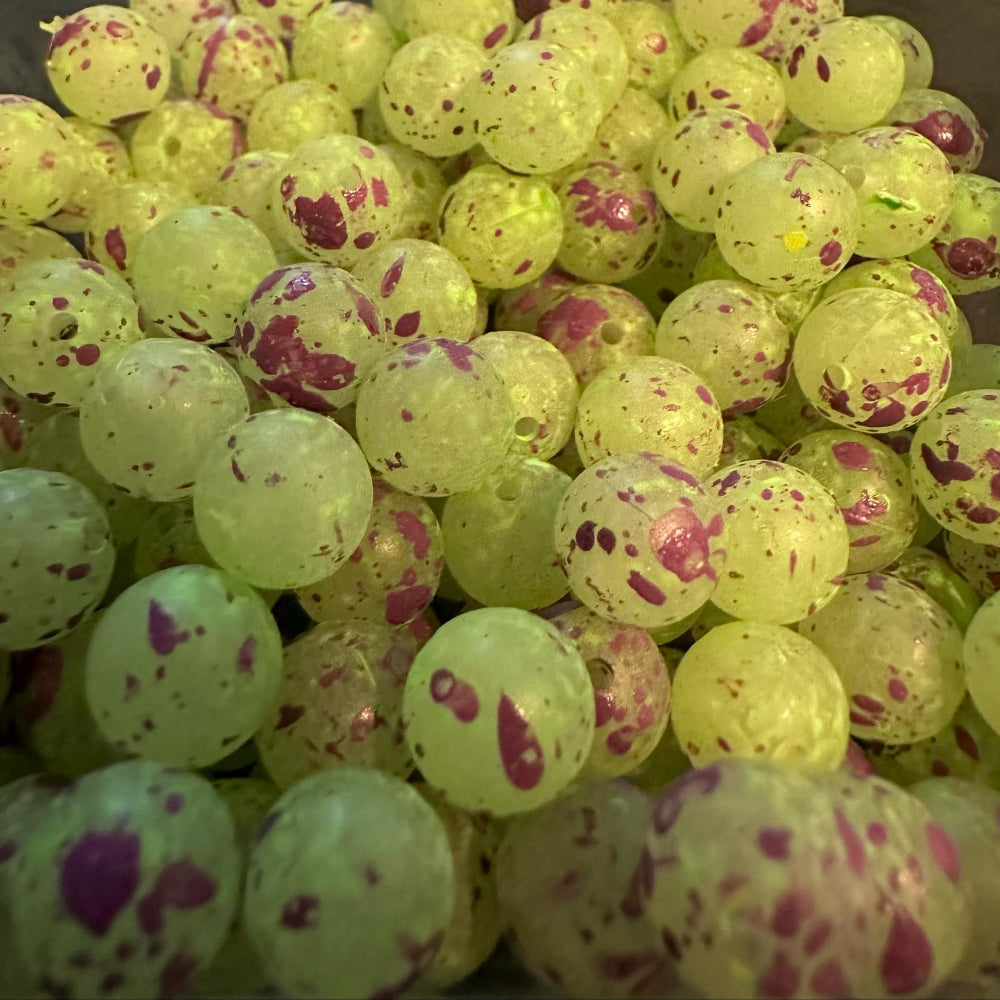 Green Goblin UV Glow plastic fishing bead steelhead and salmon