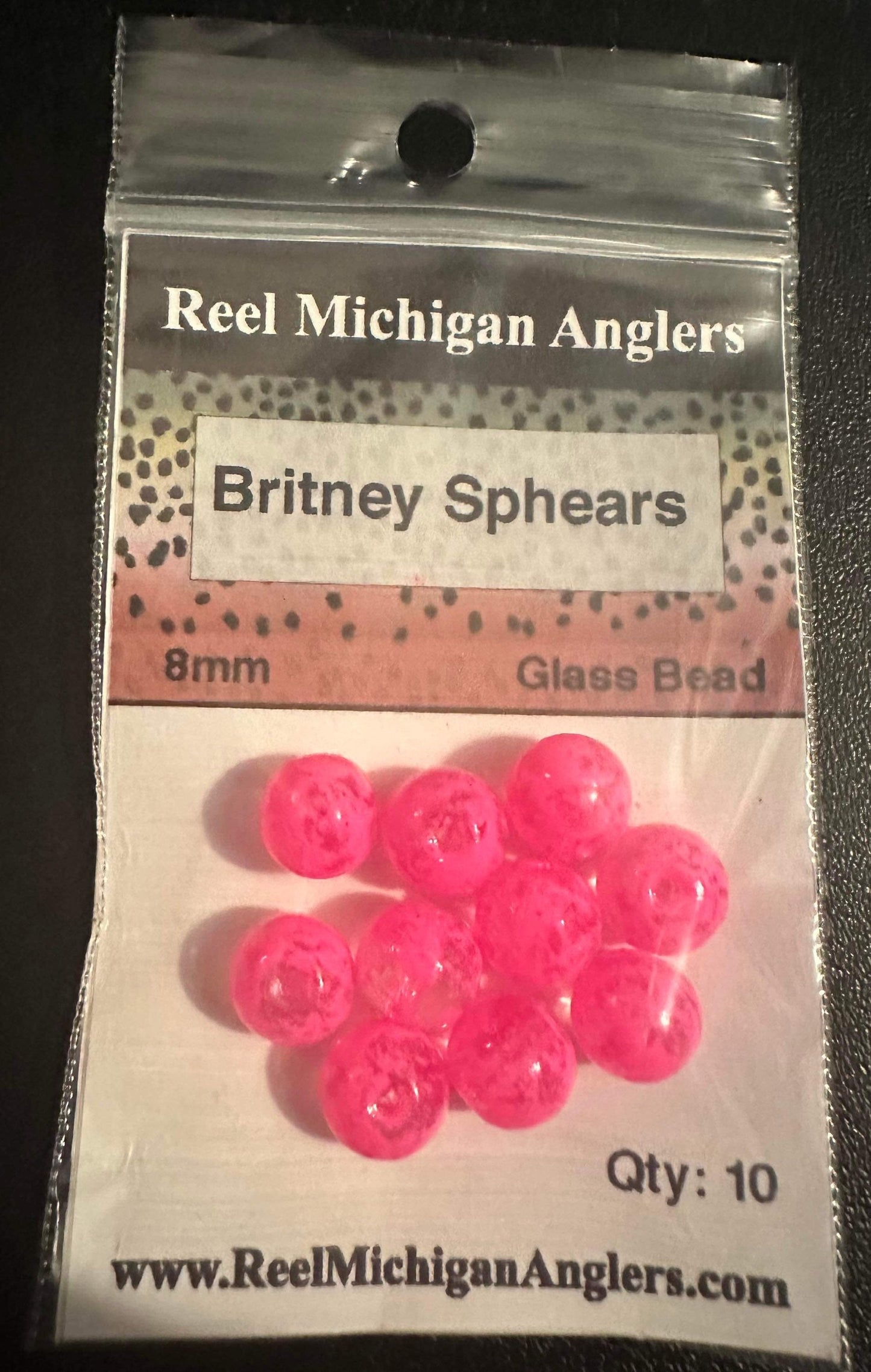 Britney Sphears Glass Steelhead Fishing Beads