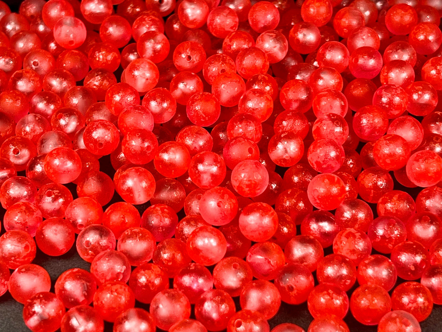 Cherry Freeze UV plastic fishing bead steelhead and salmon