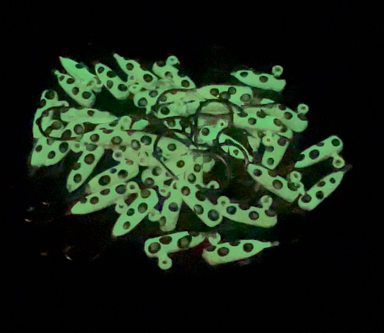 Toxic Waste UV Glow 1/16 oz Steelhead Tube Jig #6 3X Strong Voodoo Hook 2 Pack