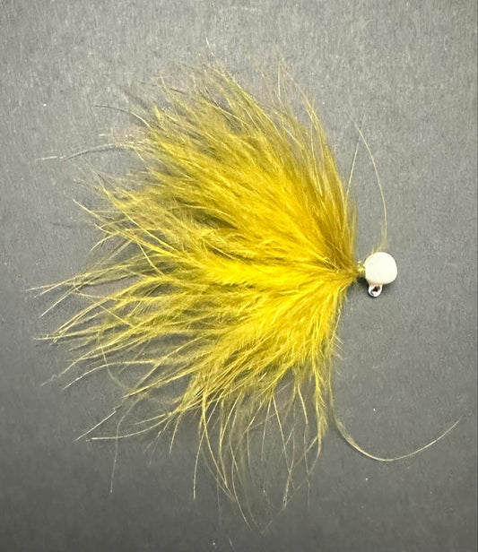 Olive Burger 1/8 oz Maribou Steelhead Jig  #1 Hook