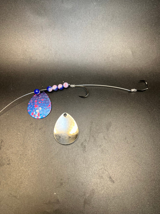 Walter’s Candy Crawler Harness With Removable #4 blade & Owner  Size 1 Hooks
