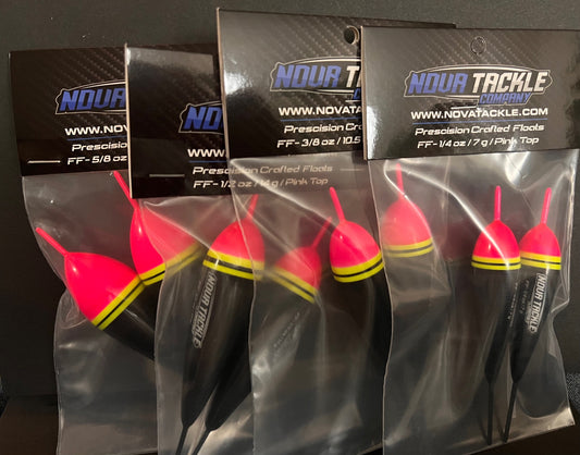 Nova Tackle Co. Fixed Floats 2 Pack Pink Top 7g 10.5g 14g