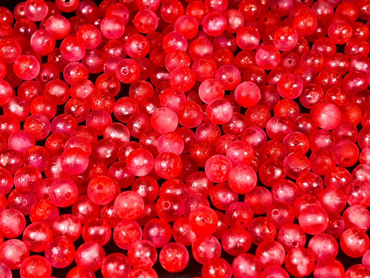 Cherry Freeze UV plastic fishing bead steelhead and salmon