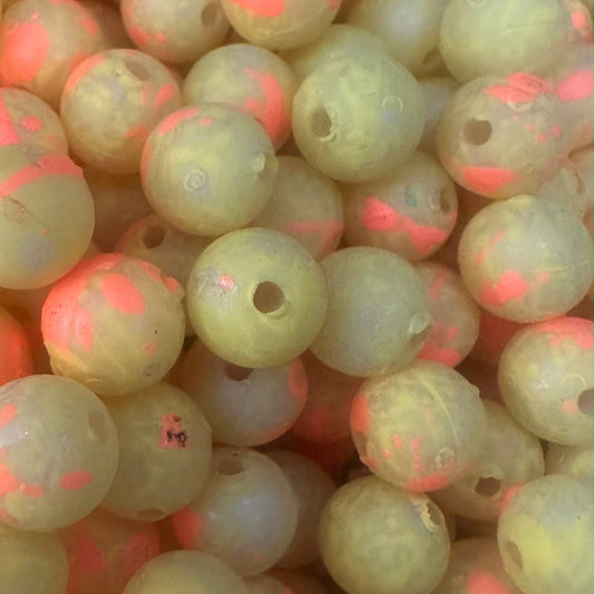 Lemontine UV Glow plastic fishing bead steelhead and salmon
