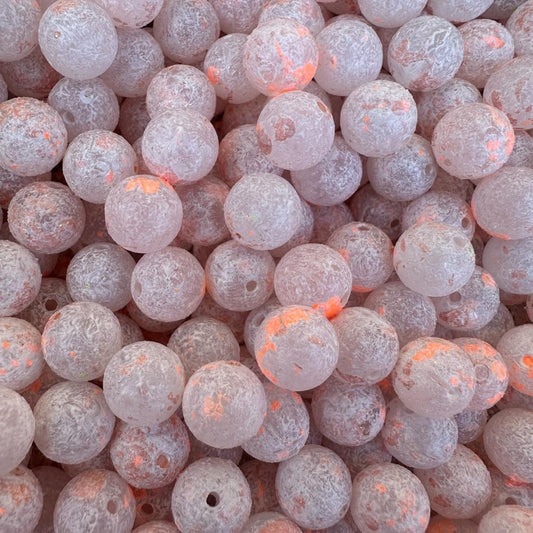 Peach Pit  UV Glow Plastic Fishing Bead Steelhead & Salmon