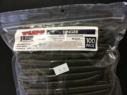 GP Yum Dinger 5” 100pk green pumpkin