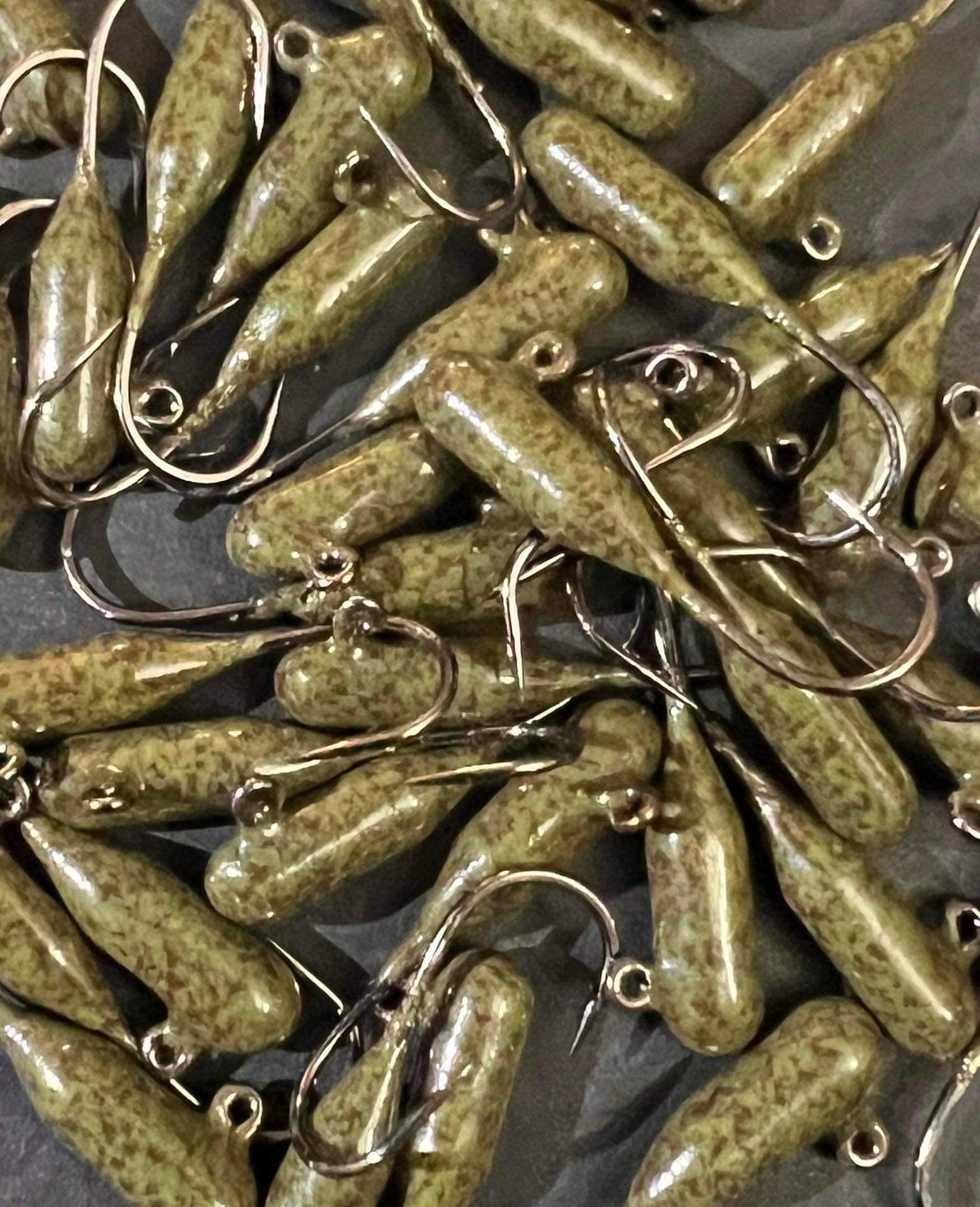 Green Pumpkin Indestructible Paint 1/16oz Steelhead Tube Jig #4 3X Voodoo Hook 2 Pack