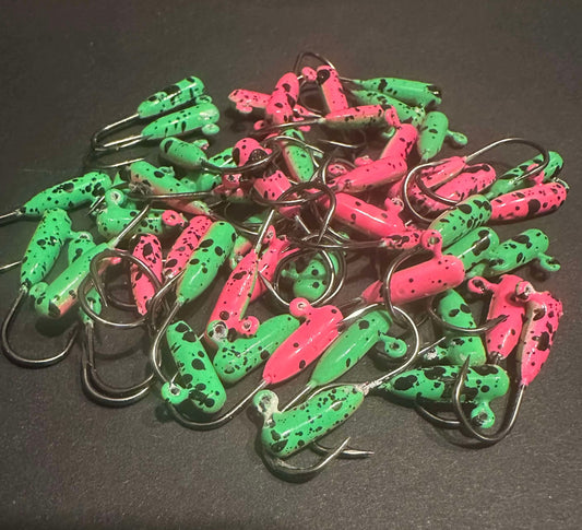 Troutermellon UV Glow Steelhead Tube Jig #4 3X Strong Voodoo Hook 2 Pack