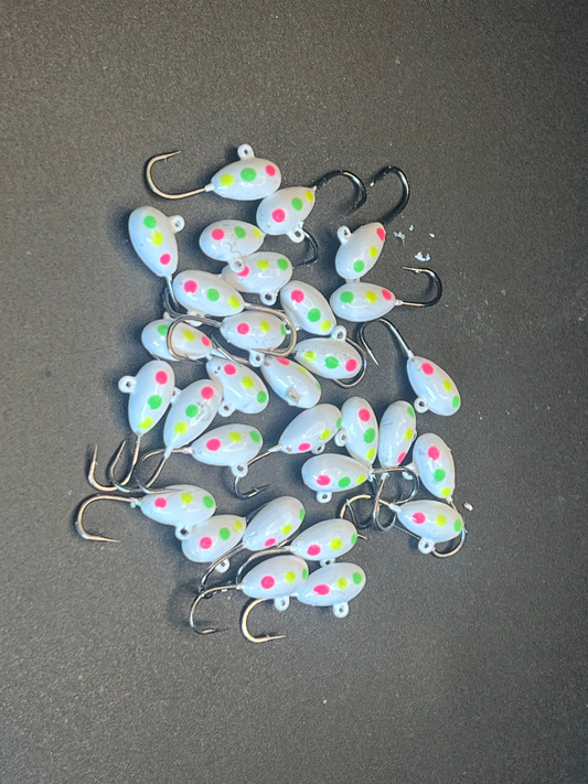 Moldy bread UV Glow 1/16 Steelhead / Ice Jig #10 3x  strong Voodoo hook