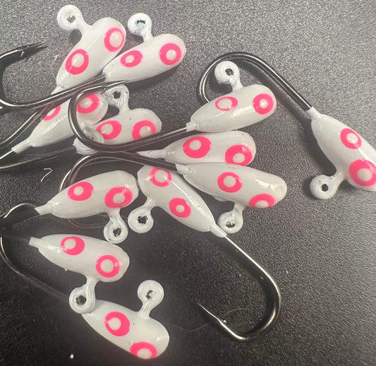 Radioactive 1/32 oz UV Glow Steelhead Tube Jig #6 3X Strong Voodoo Hook 2 Pack