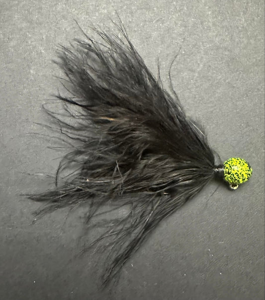 Hairy Lemon Pepper 1/16 oz Maribou Steelhead Jig  #4 Hook