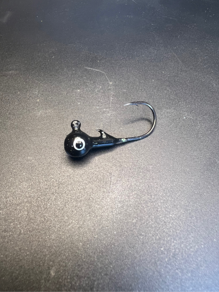 Round Head Jig With Collar & #1 2x Mustad Hook Indestructible Paint Series