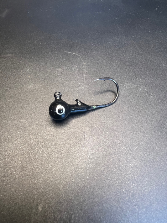Round Head Jig With Collar & #1 2x Mustad Hook Indestructible Paint Series