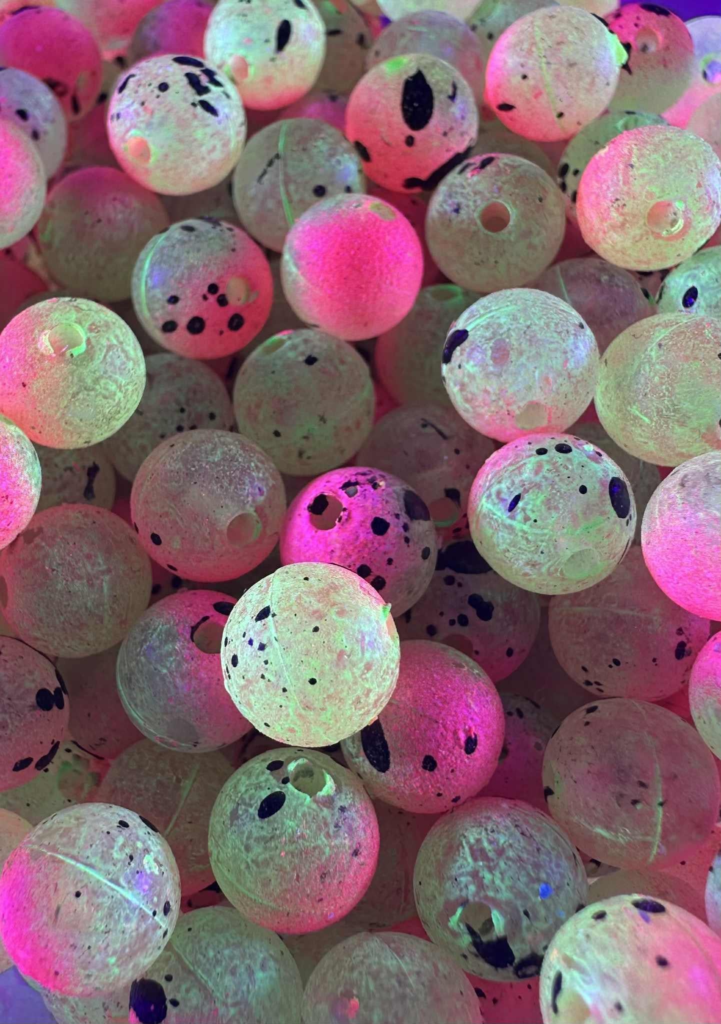 Troutermelon UV Glow Plastic Fishing Bead Steelhead & Salmon