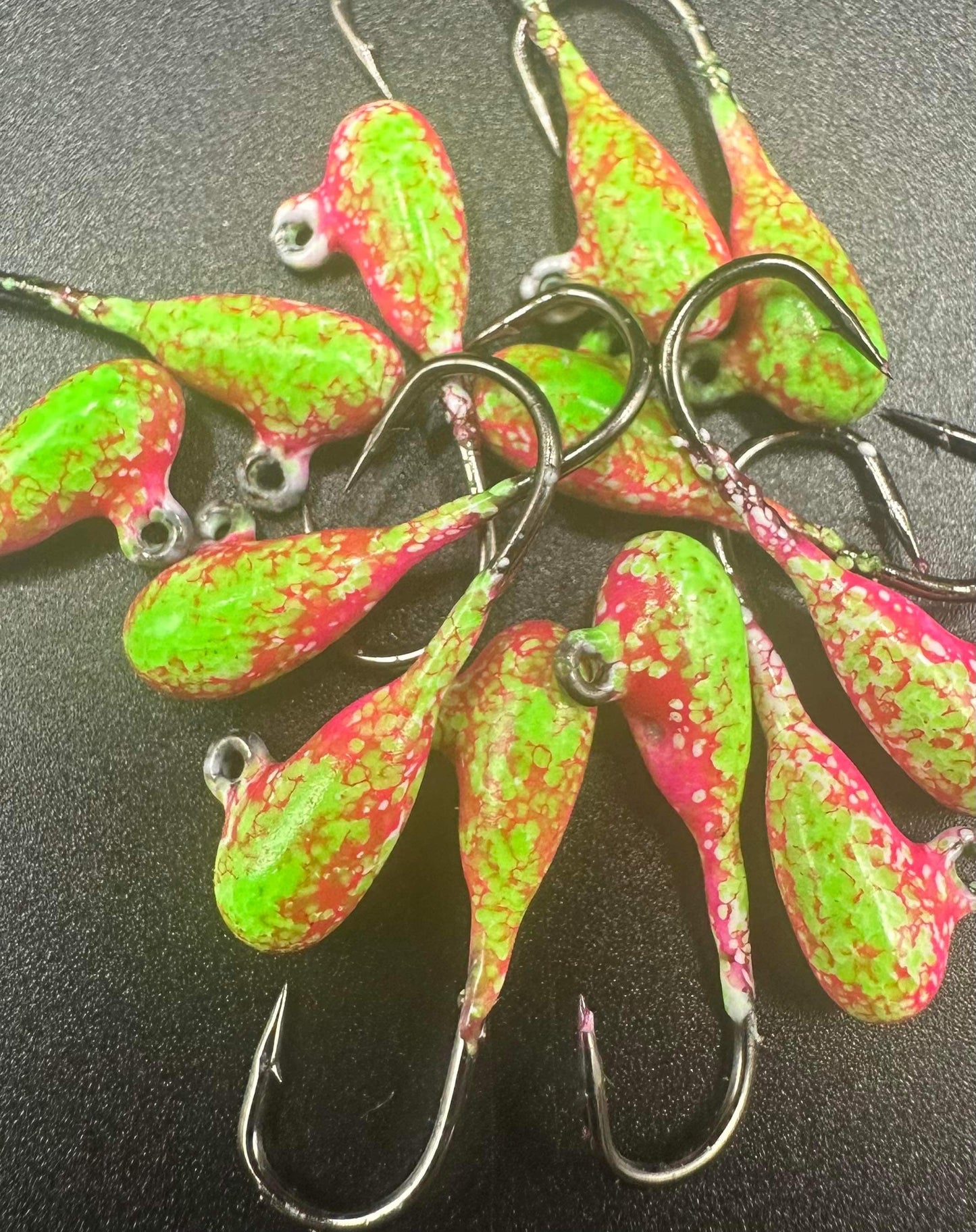 Rainbow Sherbert 1/32 oz Steelhead Tube Jig #6 3X Strong Voodoo Hook 2 Pack