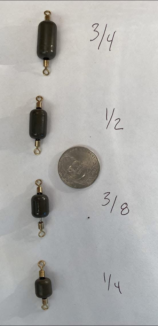 PND Tungsten Inline Sinkers 2 Pack - Lead Free Fishing Weights