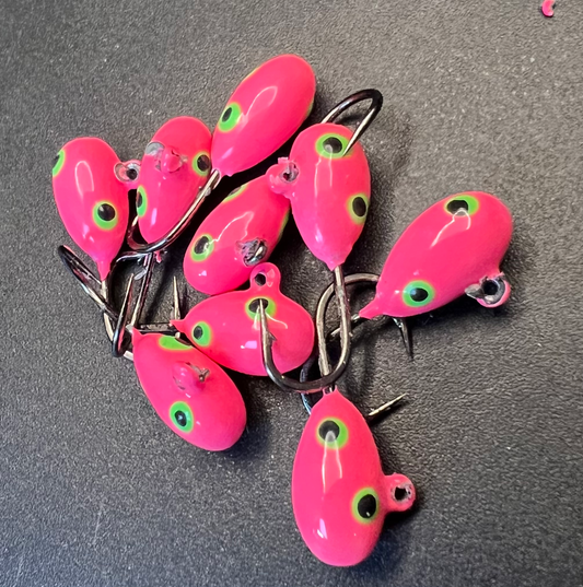 Neptunium UV Glow 1/16 Steelhead / Ice Jig #10 3x  strong Voodoo hook