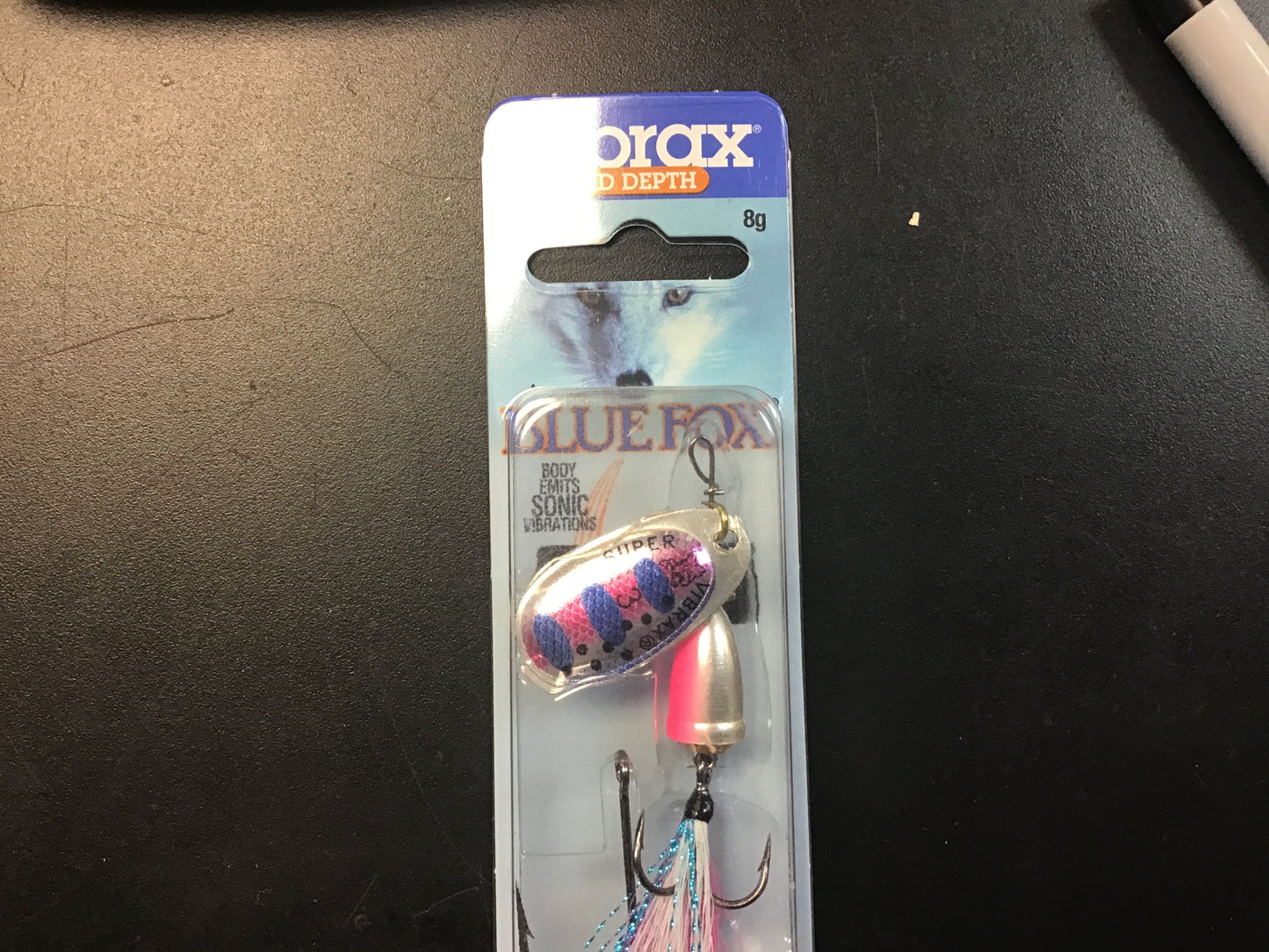 Blue fox foxtail spinner rainbow trout