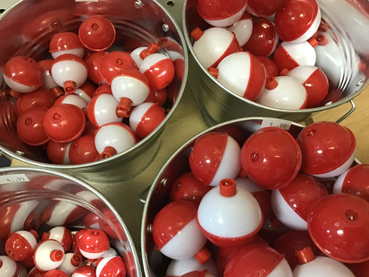Red and White Bobber