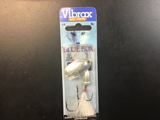 Blue fox foxtail spinner silver/ white