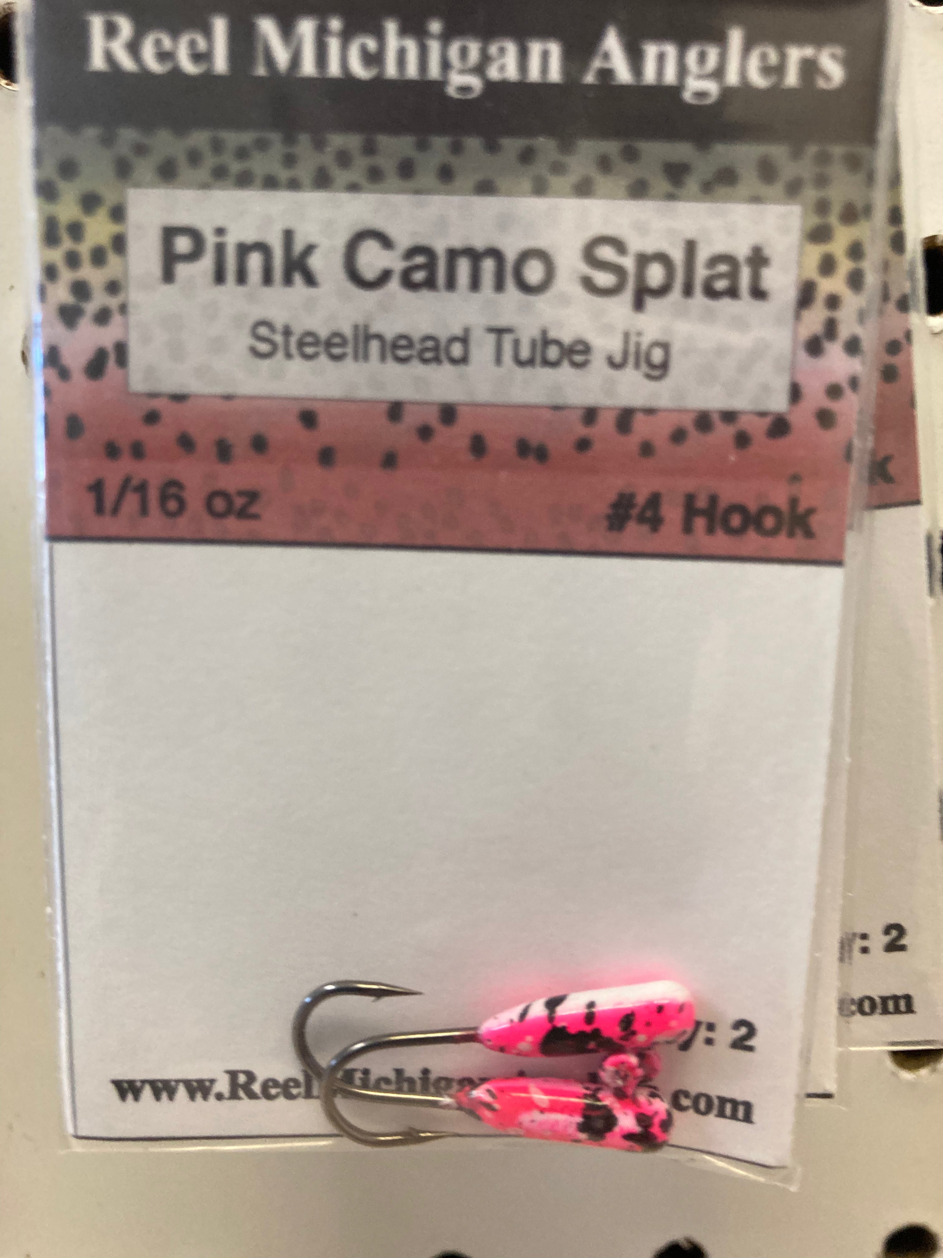 Pink Camo Splat 1/16 oz Tube Jig – Blake's Beads & Bait