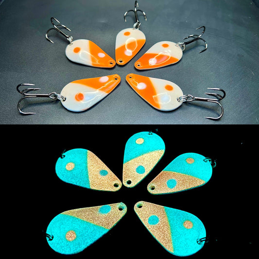 Pier Orange UV Super Glow TJ Bobbler Casting Spoon