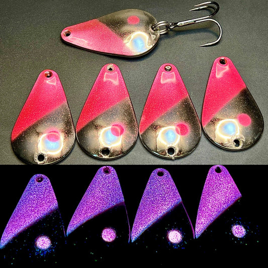 Great Lakes Ghost Pink UV Super Glow TJ Bobbler Casting Spoon