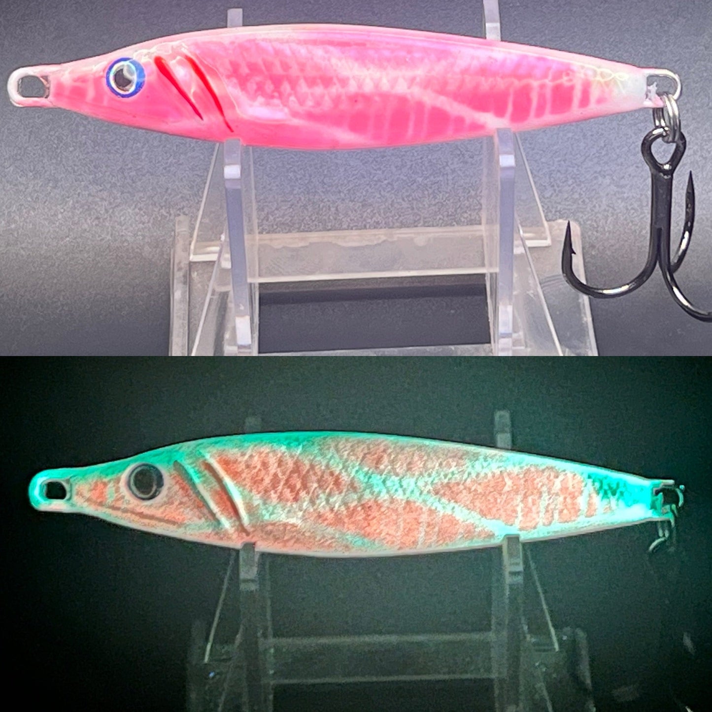 Fluke Fighters UV Double Glow 2 oz Jigging Spoon